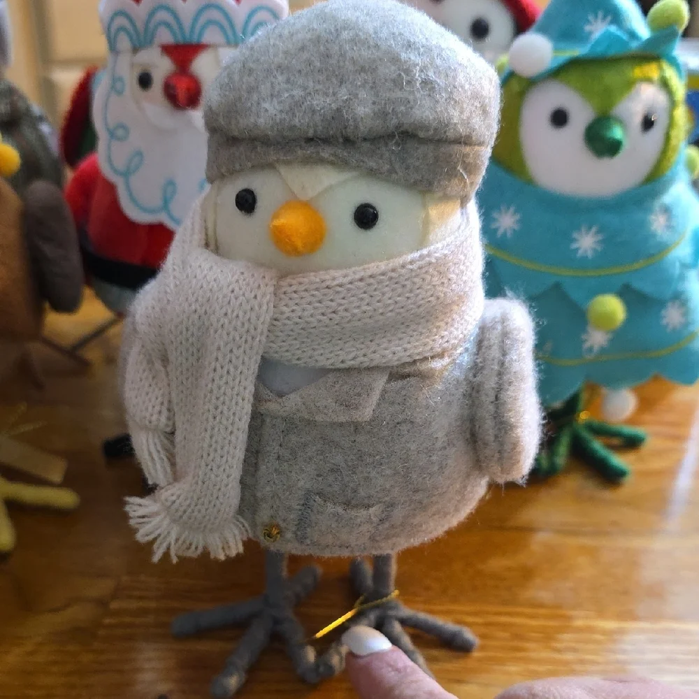 Target Holiday Owl Decor Set - Red, Green, Blue, Gray